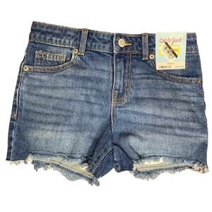 New Cat & Jack Girls XS (4/5) Stretch Cotton Cutoff Denim Blue Jean Shorts